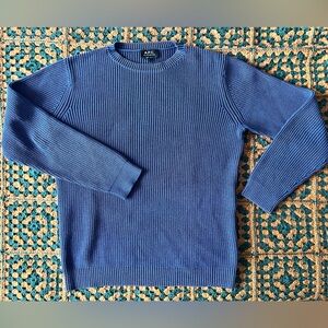 Vintage A.P.C. Men's Heavy Cableknit Cotton Sweater